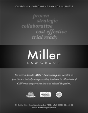 Design Publicitaire par Andreev pour Miller Law Group | Design : #530315