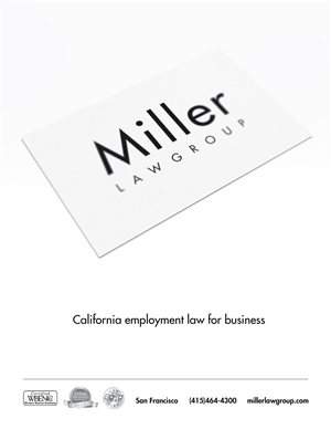 Design Publicitaire par Lewis pour Miller Law Group | Design : #522998