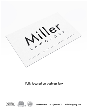 Advertisement Design by Lewis for Miller Law Group | Design: #523000