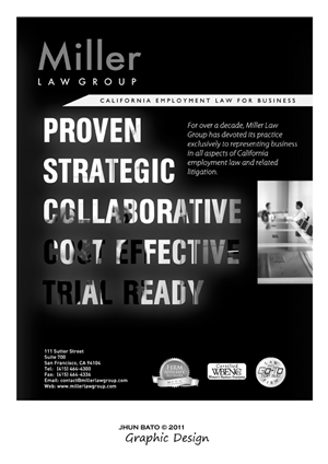 Design Publicitaire par freelanceonline pour Miller Law Group | Design : #536460