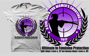 A Girl & A Gun Women's Shooting League  | Design de T-shirt par Ambrech
