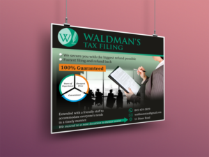 Werbe-Design von Pint & Promotional Projects für Waldman's Tax Filing | Design: #12877839
