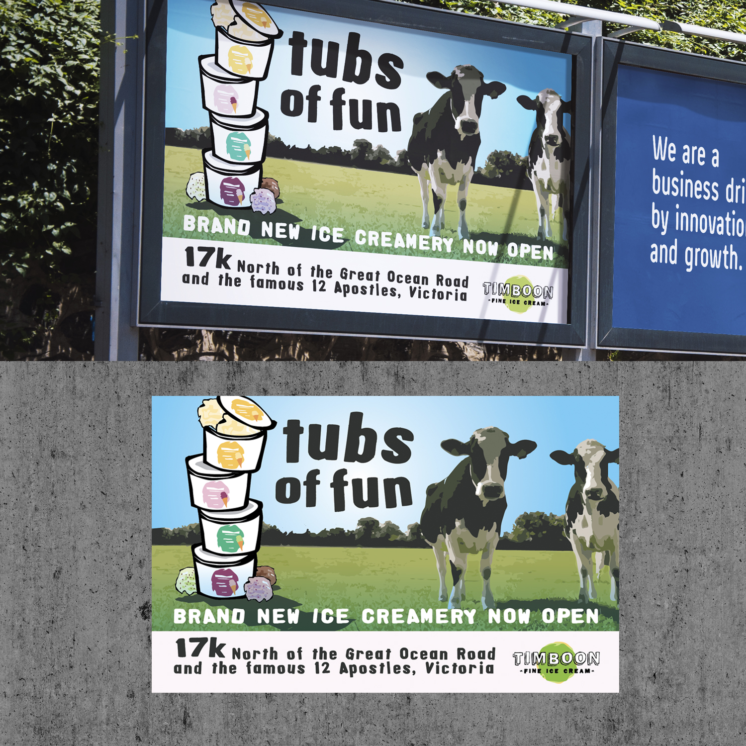 Signage Design by see why for Timboon Fine Ice cream | Design #12836951