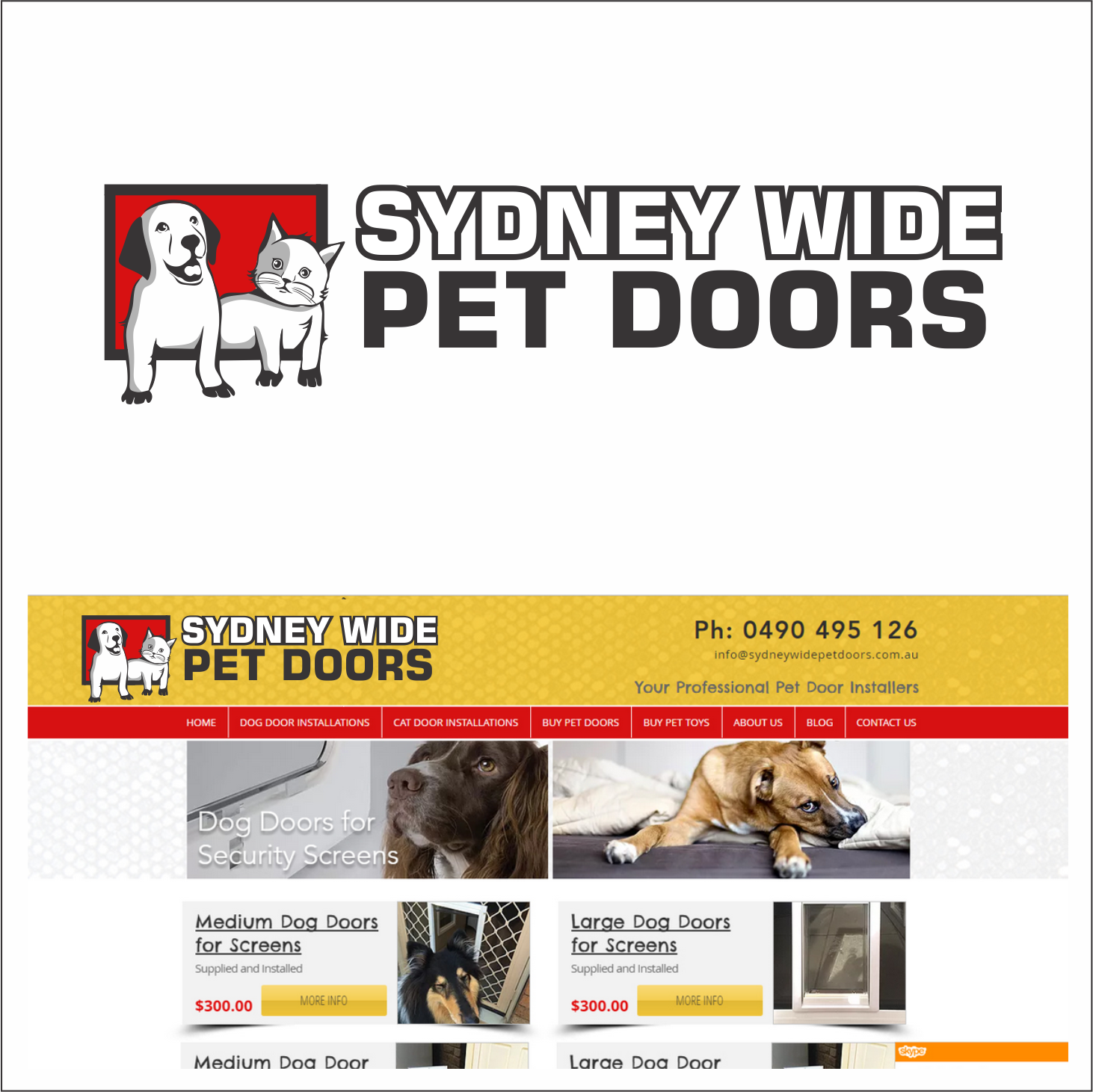 Logo Design by hernawanrere for Sydney wide pet doors | Design #12857020