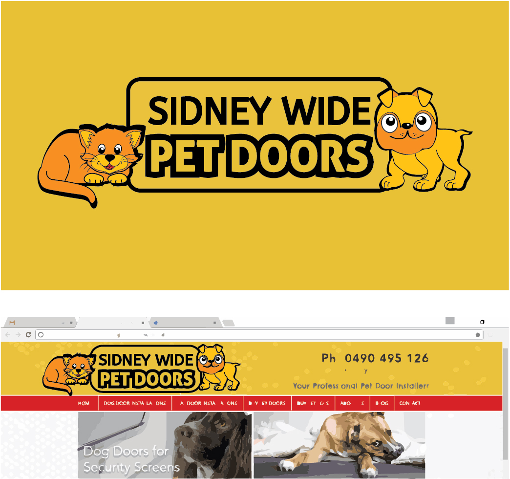 Logo Design by Archaeologo for Sydney wide pet doors | Design #12874520