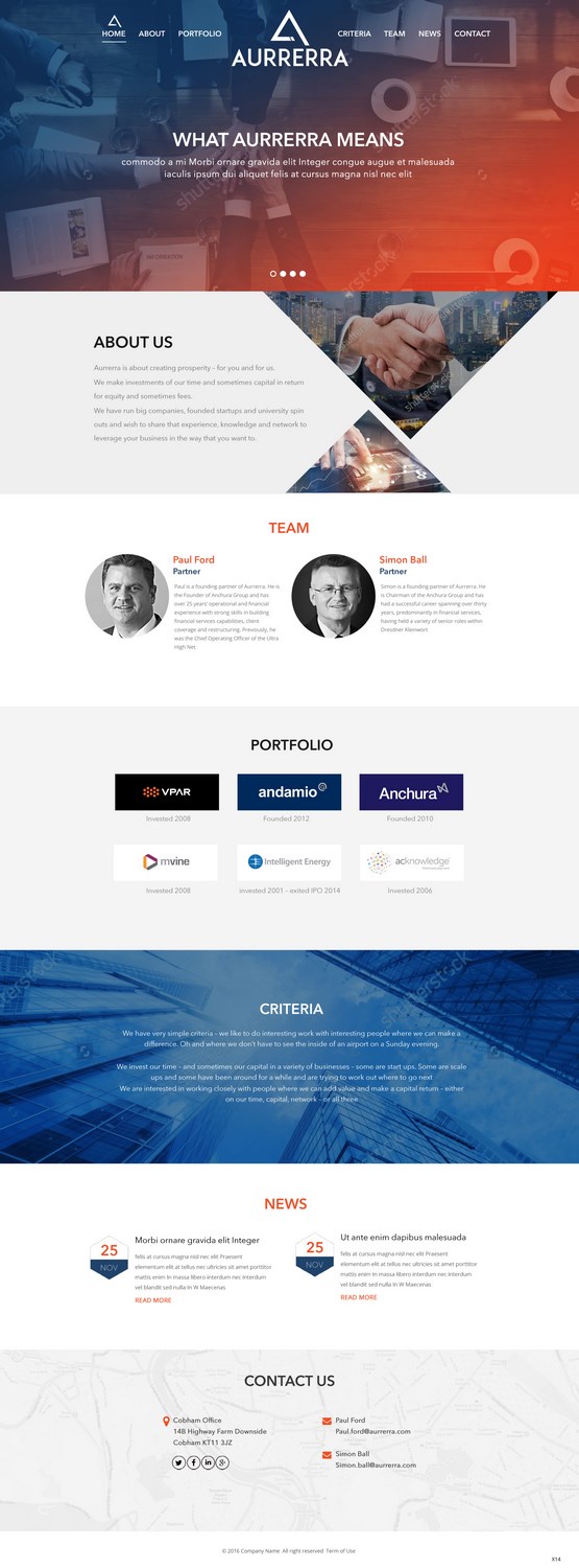 Web-Design von pb für Aurrerra | Design #12848138