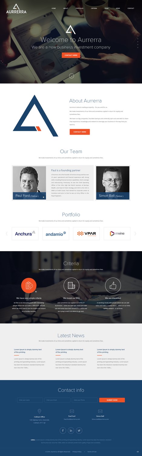 Web-Design von pb für Aurrerra | Design #12848148