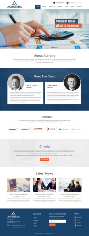 Web-Design von pb für Aurrerra | Design: #12848149