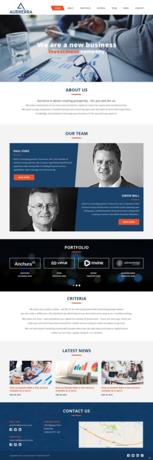 Web-Design von pb für Aurrerra | Design: #12862562