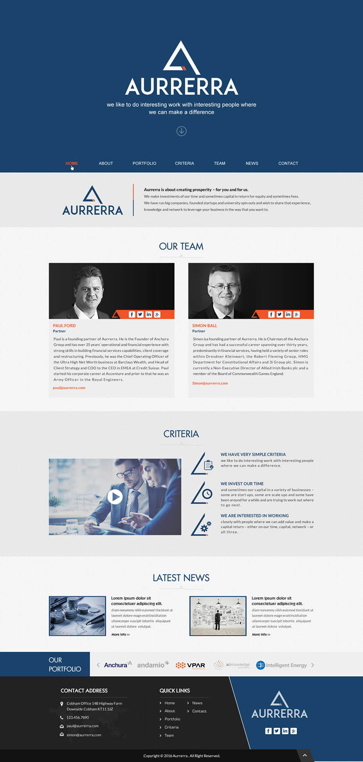 Web Design par Sbss pour Aurrerra | Design #12872460