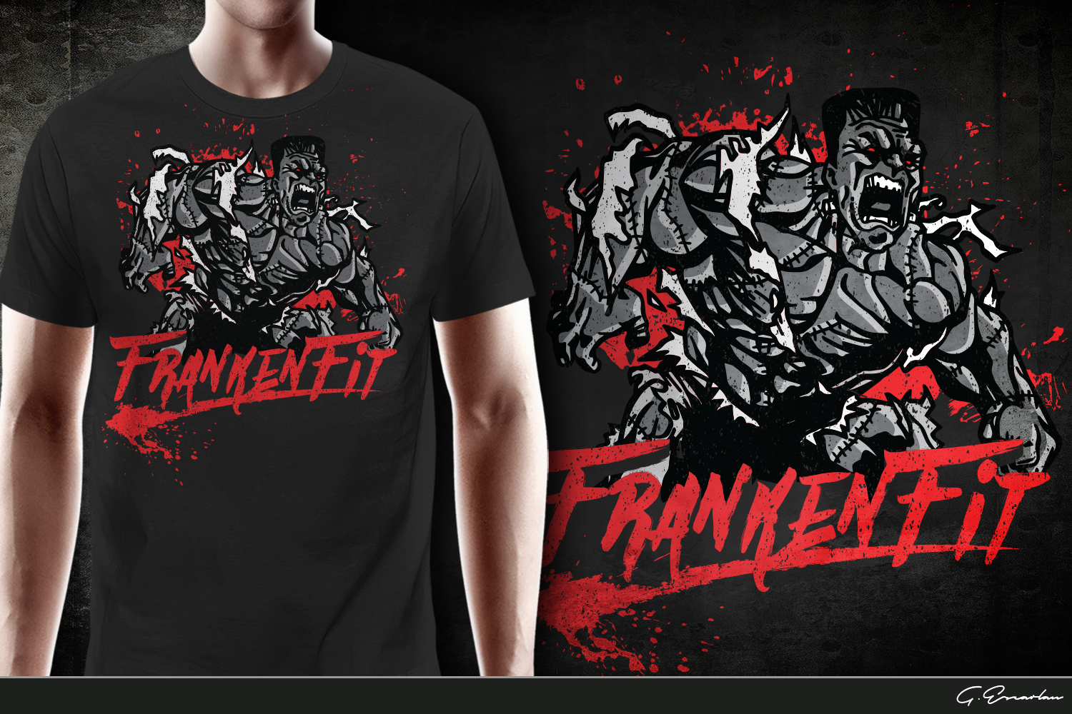Design de T-shirt par gekgrfx pour FrankenFit | Design #12880621
