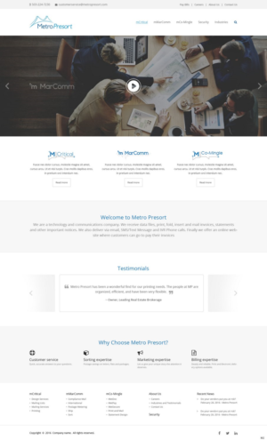 Web Design par pb pour Metro Presort | Design : #12848240