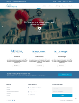 Web Design par pb pour Metro Presort | Design : #12848250