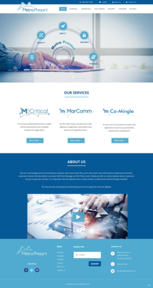 Web Design par pb pour Metro Presort | Design : #12849990