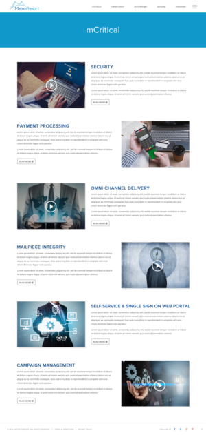 Web Design par pb pour Metro Presort | Design : #13041104