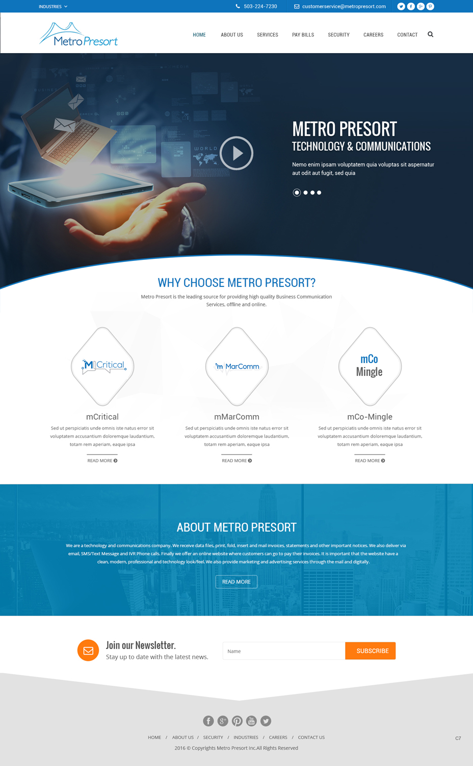 Web Design by pb for Metro Presort | Design #13237519