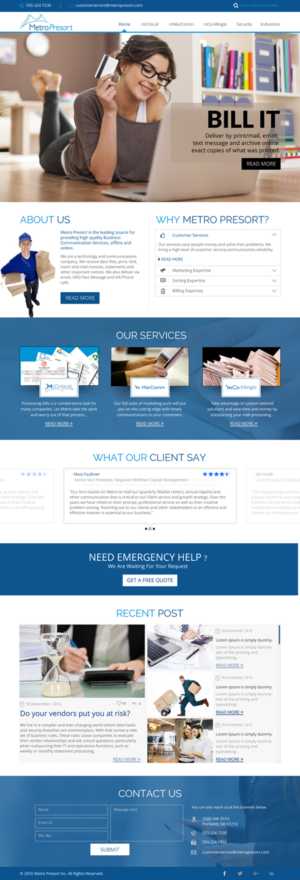 Web Design par rightway pour Metro Presort | Design : #12893633