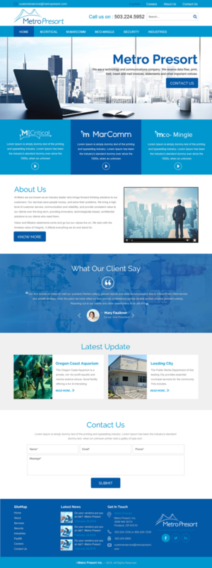 Web Design par rightway pour Metro Presort | Design : #12893644
