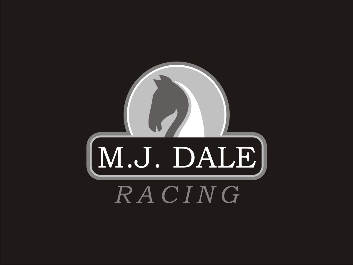 professional bold racing logo design for m j dale racing as shown