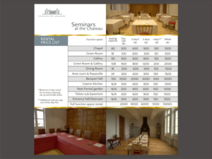 Flyer-Design von harrymart für Chateau de Jalesnes  | Design: #12861511