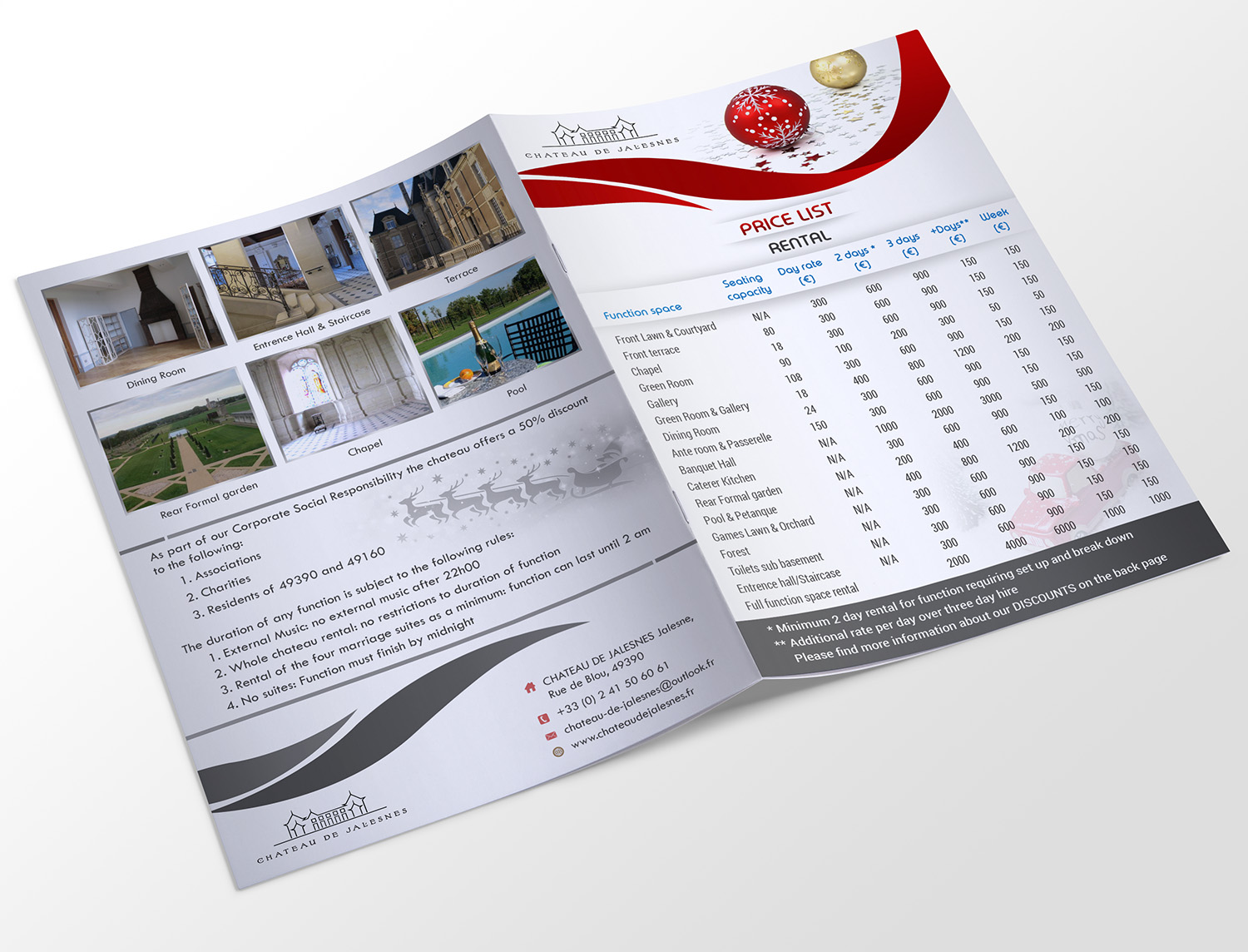 Flyer-Design von SAI DESIGNS für Chateau de Jalesnes  | Design #12859385
