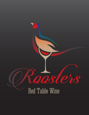 Roosters--Wine Bottle Label for Pheasant Bonanza  | Design Emballage par RoundYellow