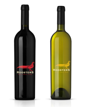 Roosters--Wine Bottle Label for Pheasant Bonanza  | Design Emballage par Milos Jovic