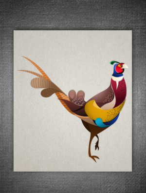 Roosters--Wine Bottle Label for Pheasant Bonanza  | Design Emballage par rug