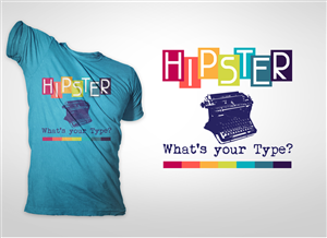 Hipster design for T-shirt | Diseño de Camiseta por Messaoudi Wissem