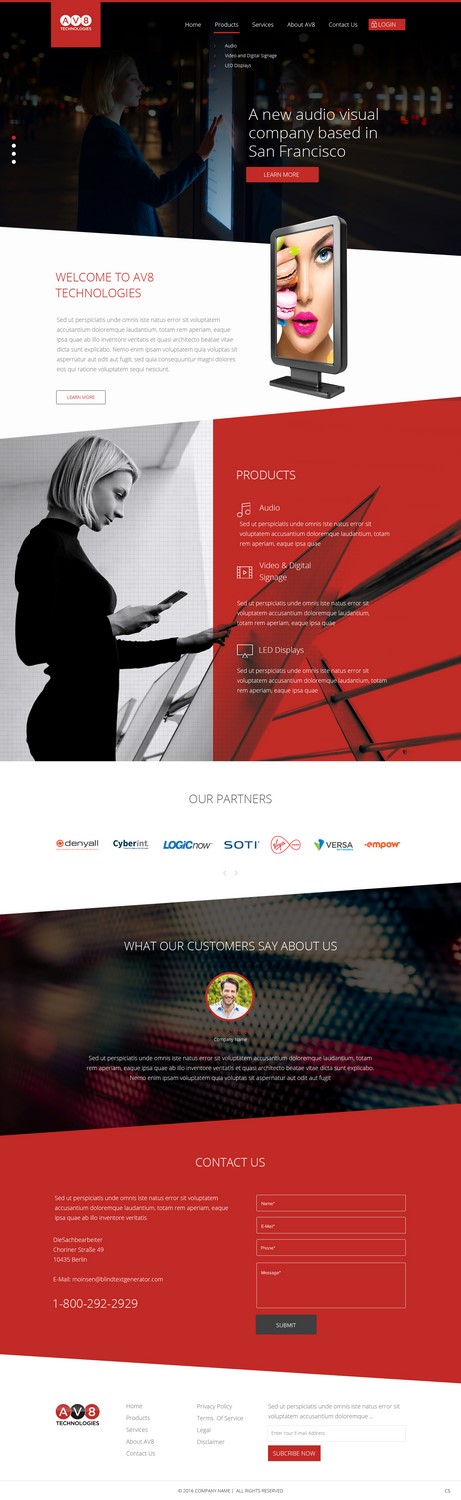 Wordpress Design by pb for AV8 Technologies | Design #12926061