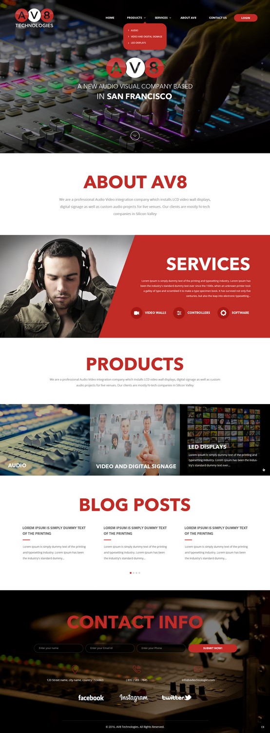 Wordpress Design by pb for AV8 Technologies | Design #12926063