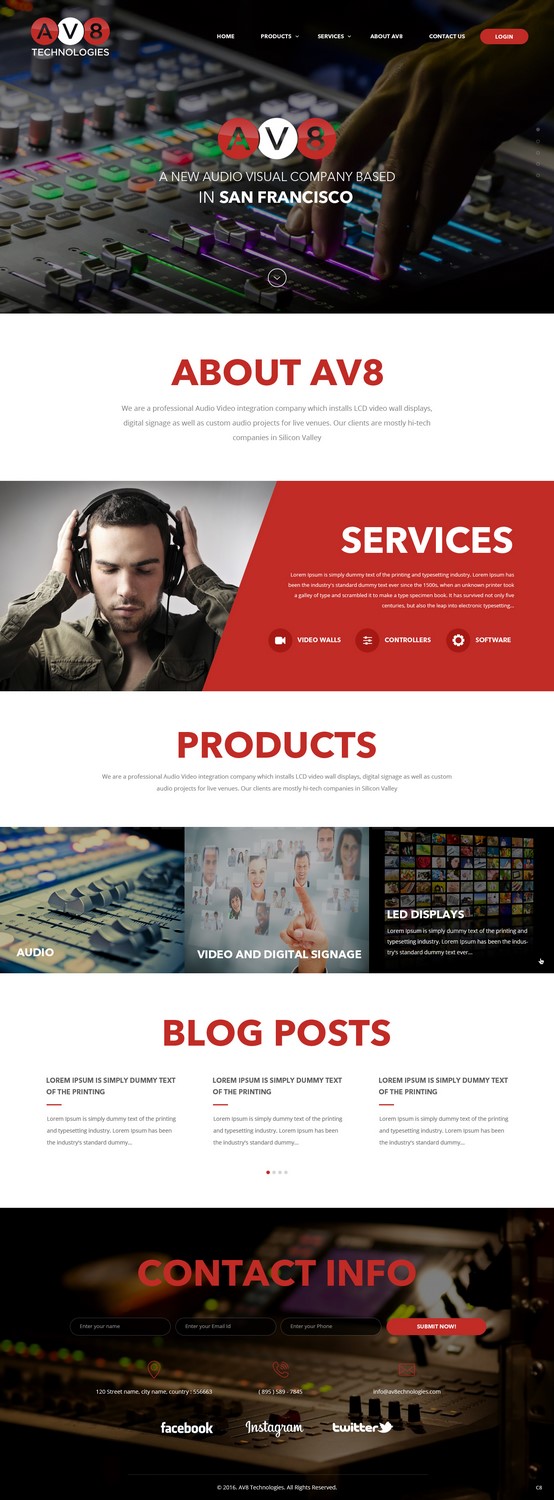 Wordpress Design by pb for AV8 Technologies | Design #12926064
