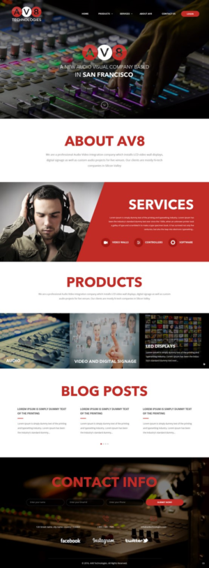 Diseño Wordpress por pb para AV8 Technologies | Diseño: #12926064