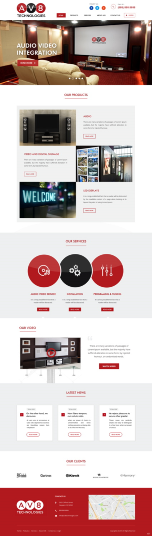 Diseño Wordpress por pb para AV8 Technologies | Diseño: #12926092