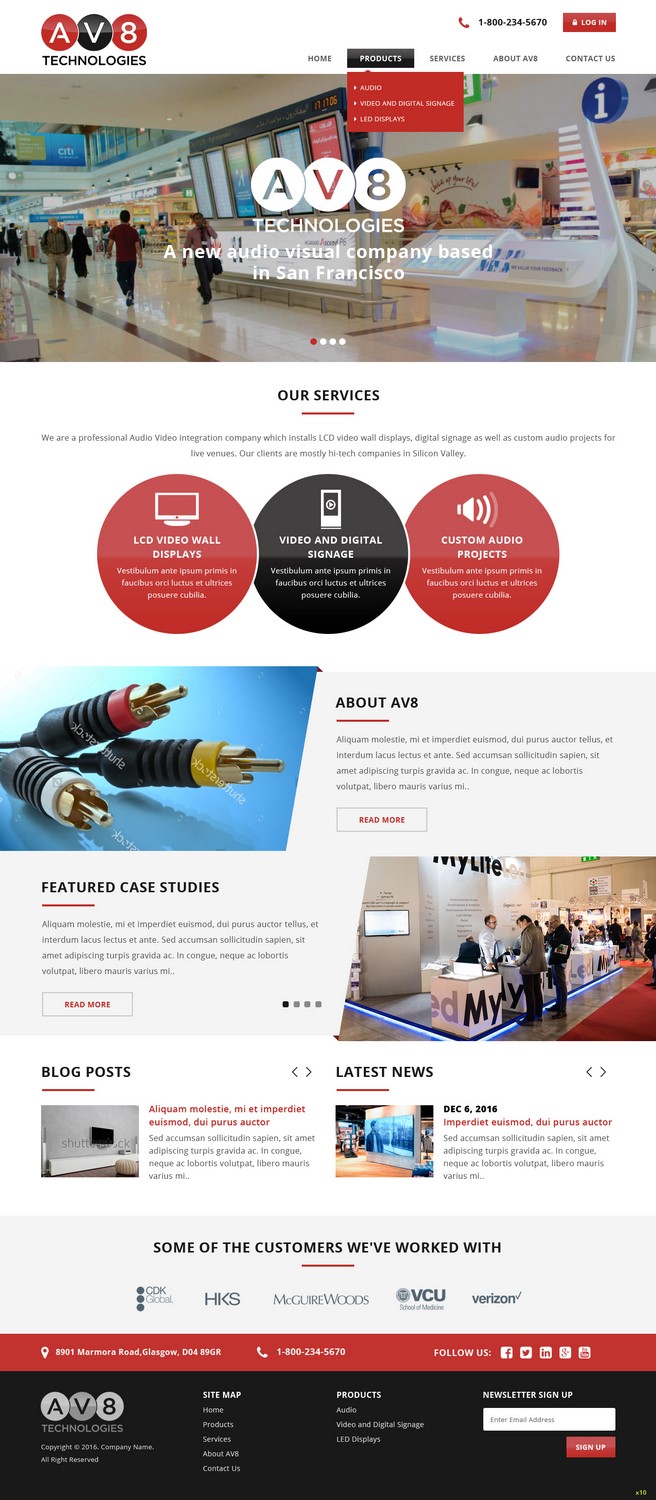 Wordpress Design by pb for AV8 Technologies | Design #12927244