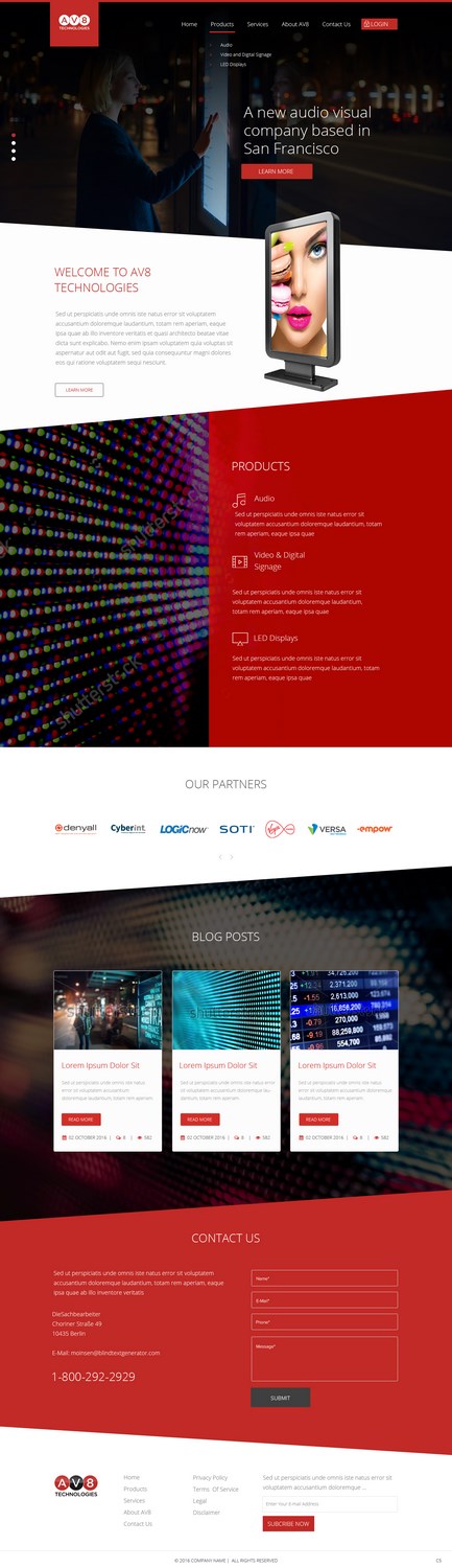 Wordpress Design by pb for AV8 Technologies | Design #12938170