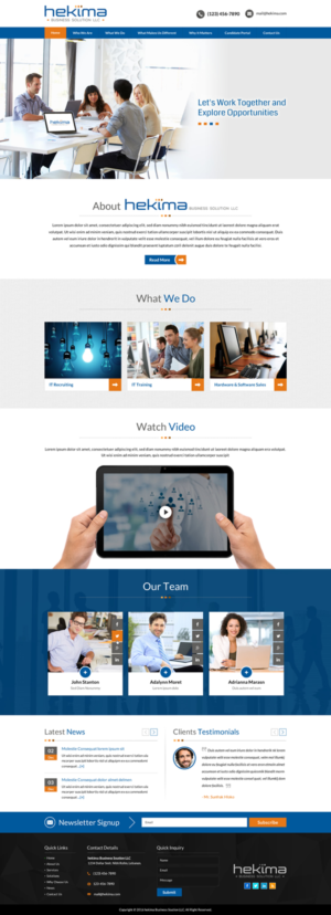 Create a wordpress website for Hekima business solution | Wordpress Design by Sbss
