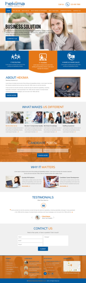 Create a wordpress website for Hekima business solution