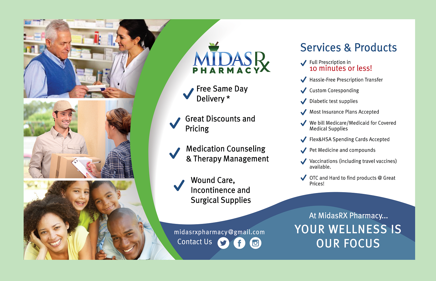 Design de Brochure par Iwana Ioana pour MidasRx Pharmacy | Design #12974979