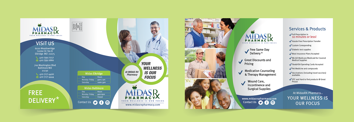 Design de Brochure par Iwana Ioana pour MidasRx Pharmacy | Design #12983104