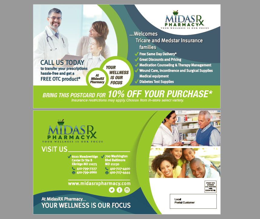 Design de Brochure par Iwana Ioana pour MidasRx Pharmacy | Design #13011743