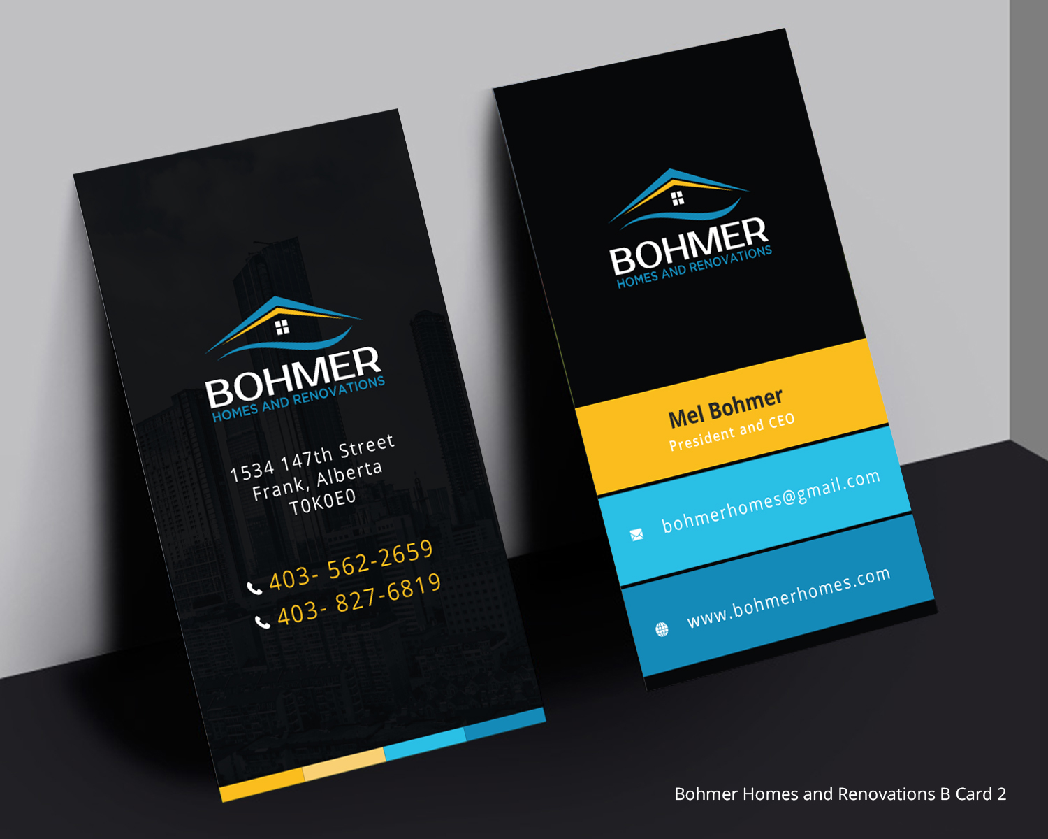 Visitenkarten-Design von Sketchweb für Bohmer Homes and Renovations  | Design #14312116