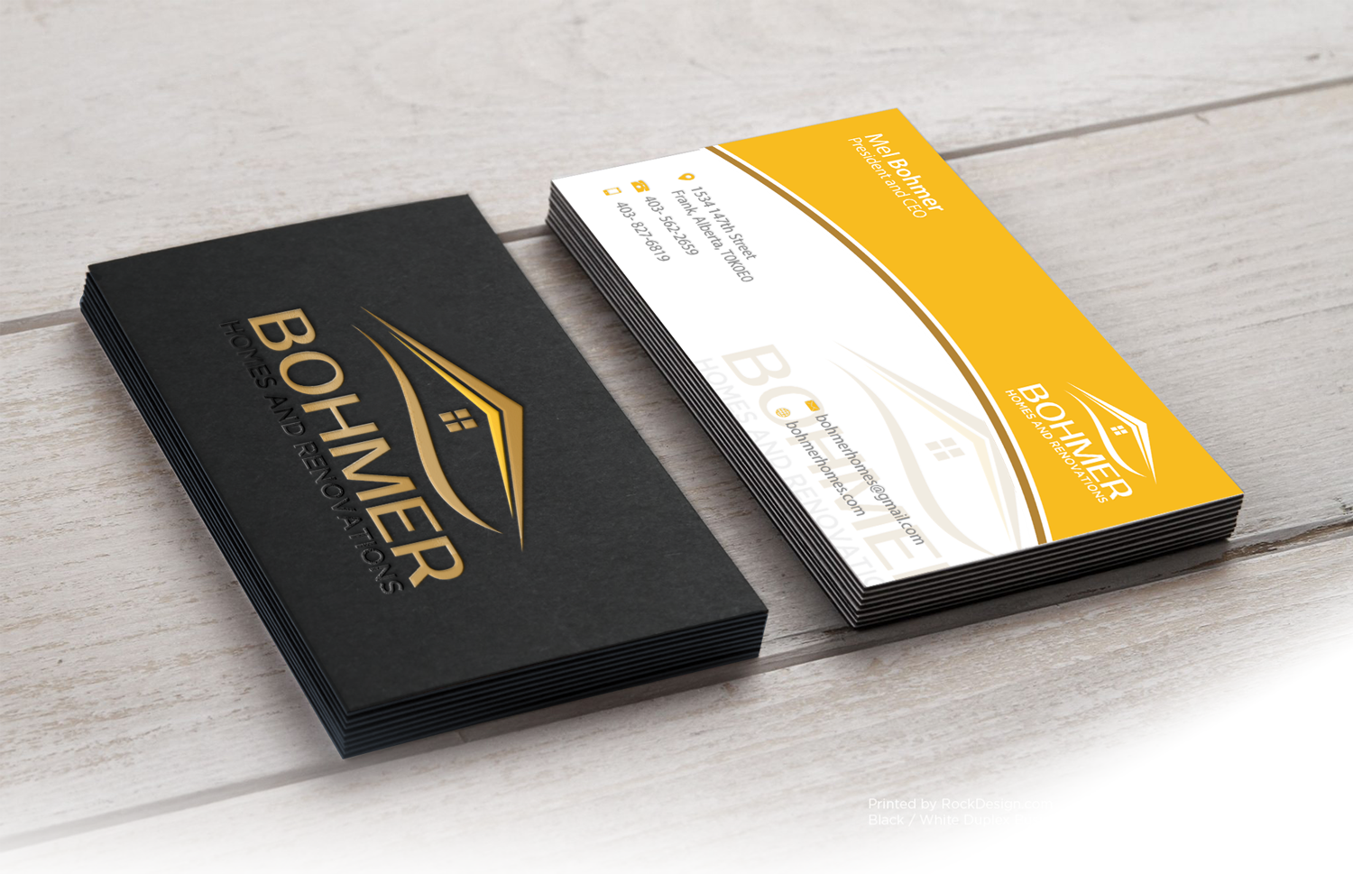 Business Card Design by Riz' for Bohmer Homes and Renovations  | Design #14320202