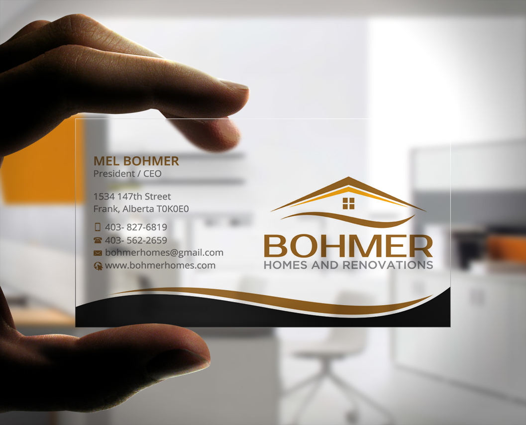 Business Card Design by Stylez Designz for Bohmer Homes and Renovations  | Design #14366637
