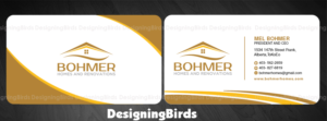 Business Card Design by Designing Birds for Bohmer Homes and Renovations  | Design: #14270946