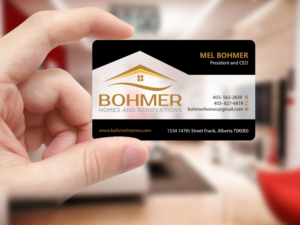 Visitenkarten-Design von Creations Box 2015 für Bohmer Homes and Renovations  | Design: #14277960