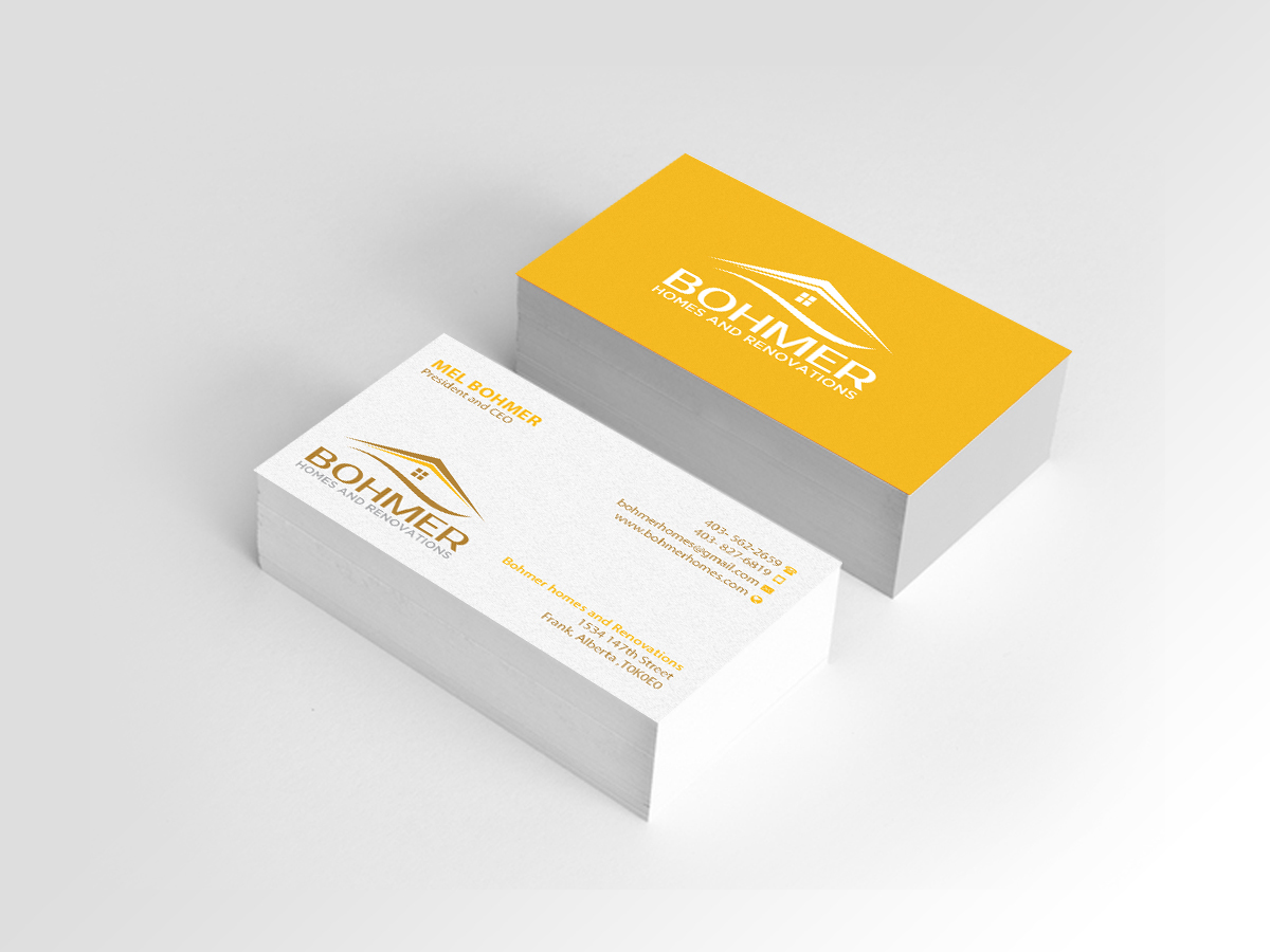 Business Card Design by Creations Box 2015 for Bohmer Homes and Renovations  | Design #14277971