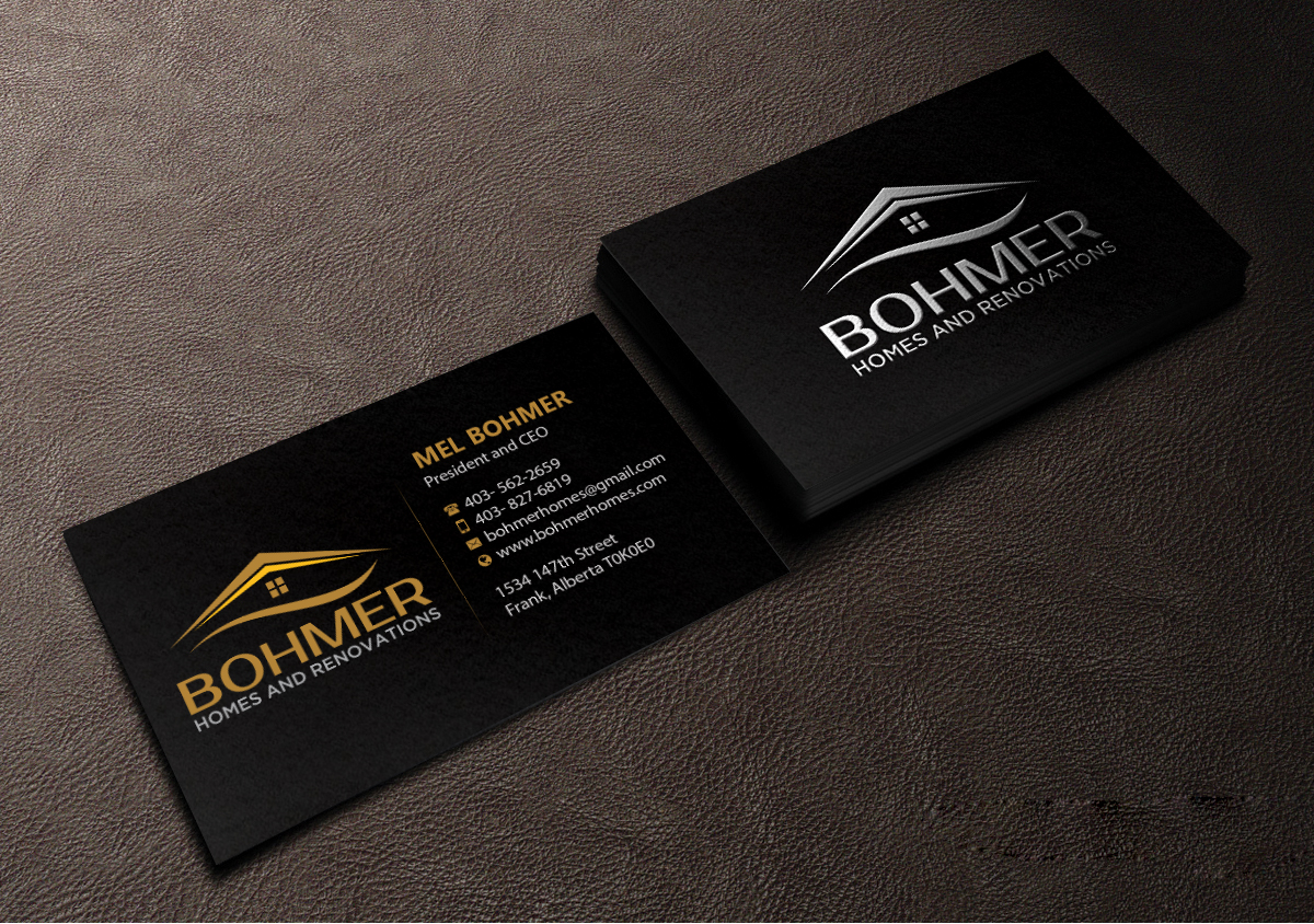 Diseño de Tarjeta de Presentación por Creations Box 2015 para Bohmer Homes and Renovations  | Diseño #14277974