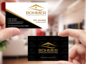 Visitenkarten-Design von Creations Box 2015 für Bohmer Homes and Renovations  | Design: #14278008