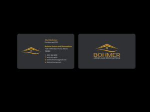 Business Card Design by Creations Box 2015 for Bohmer Homes and Renovations  | Design: #14281620